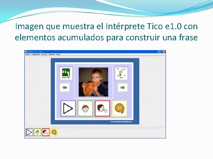 Imagen que muestra el Intérprete Tico e 1. 0 con elementos acumulados para construir