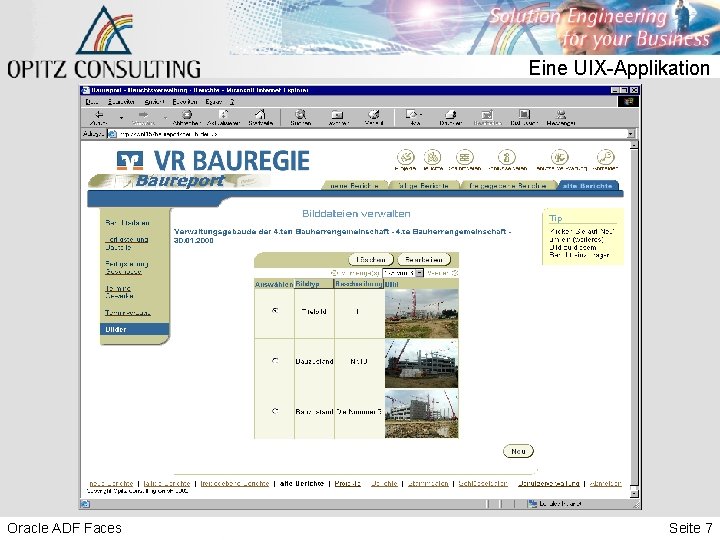 Eine UIX-Applikation Oracle ADF Faces Seite 7 