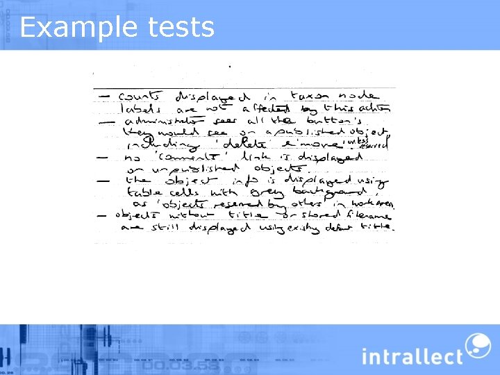 Example tests 