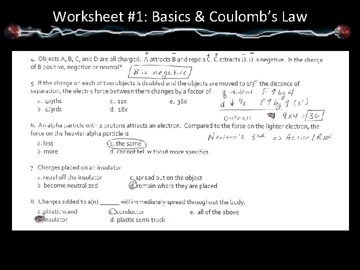 Coulomb's Law Worksheet Answers Physics Classroom Pdf