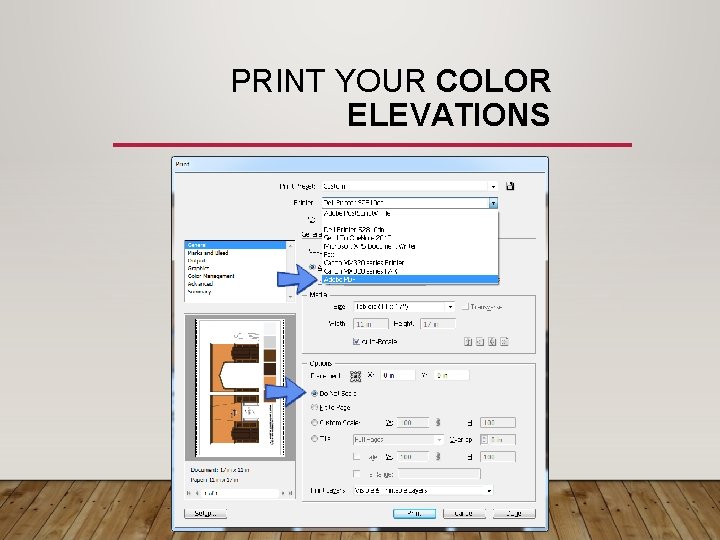 PRINT YOUR COLOR ELEVATIONS 