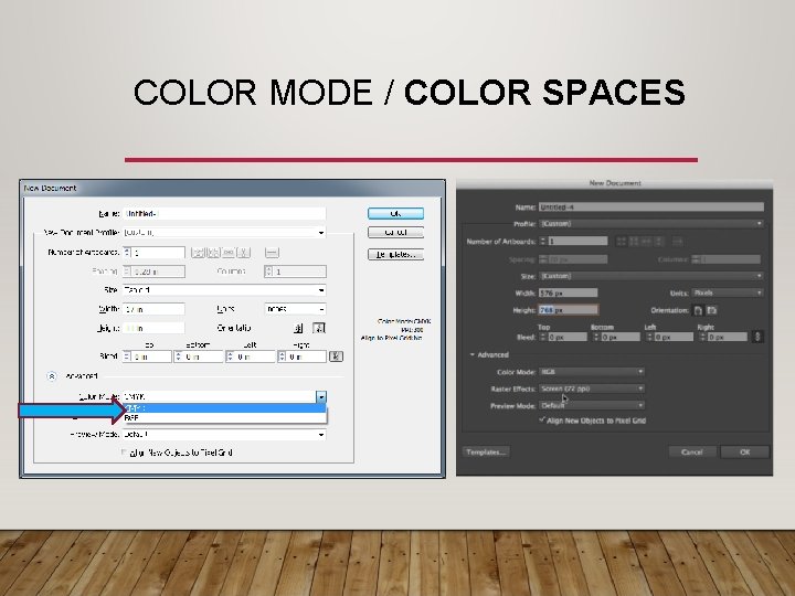 COLOR MODE / COLOR SPACES 