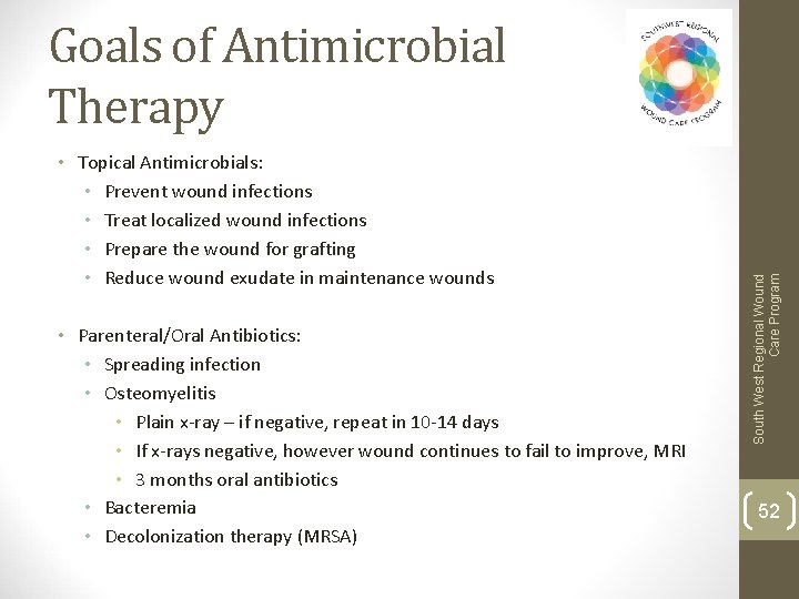  • Topical Antimicrobials: • Prevent wound infections • Treat localized wound infections •