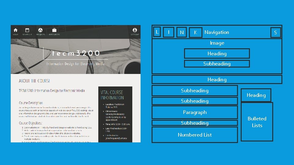 L I N K Navigation S Image Heading Subheading Paragraph Subheading Numbered List Heading L I N K Navigation S Image Heading Subheading Paragraph Subheading Numbered List Heading