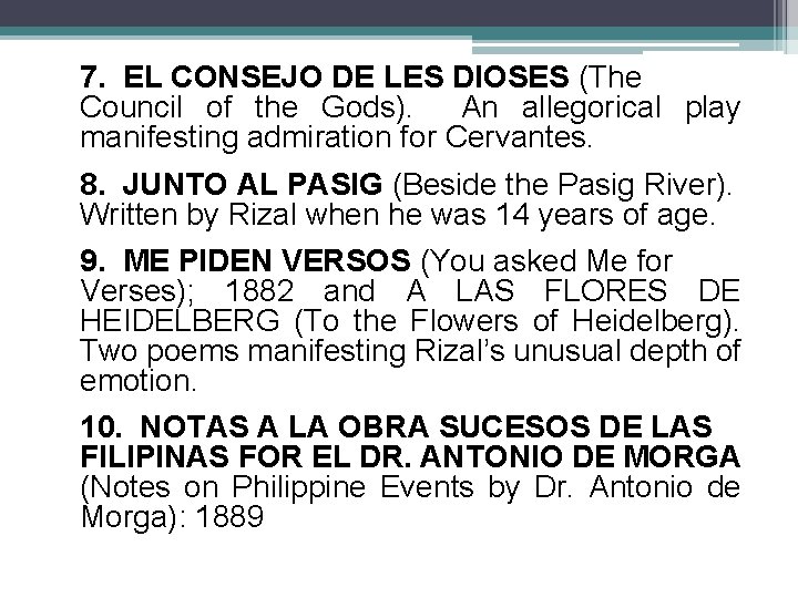 7. EL CONSEJO DE LES DIOSES (The Council of the Gods). An allegorical play