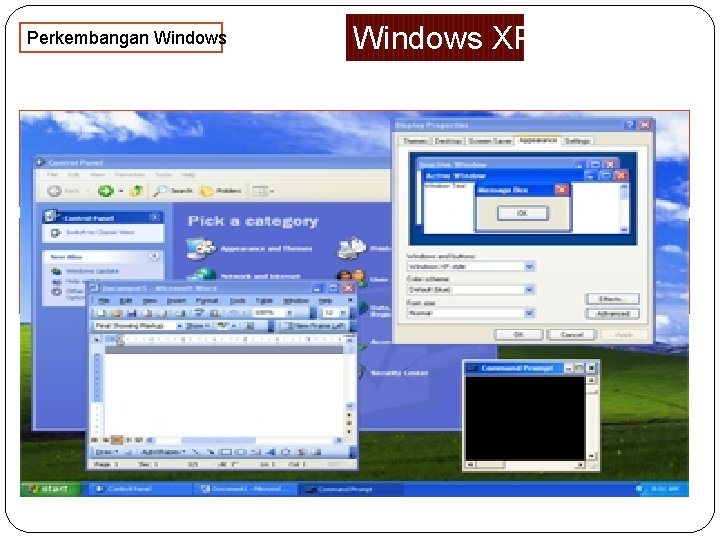 Perkembangan Windows XP adalah jajaran sistem operasi berbasis grafis yang dibuat oleh Microsoft untuk