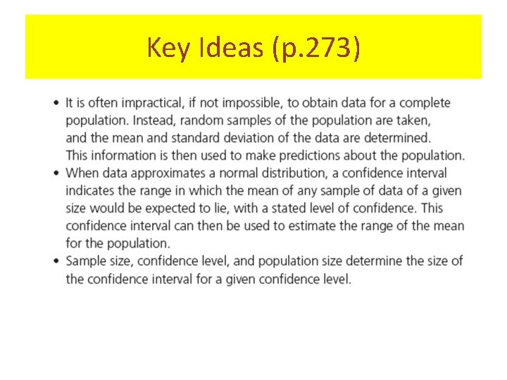 Key Ideas (p. 273) 