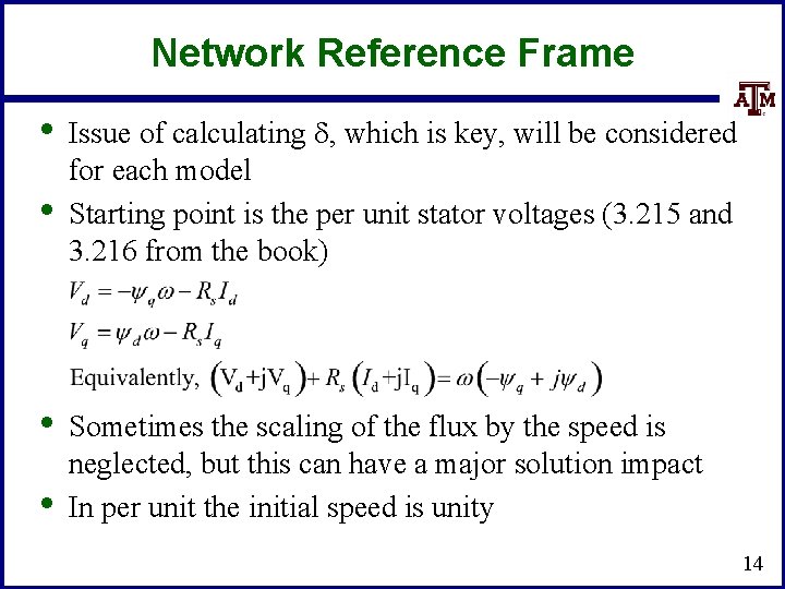 Network Reference Frame • • Issue of calculating d, which is key, will be