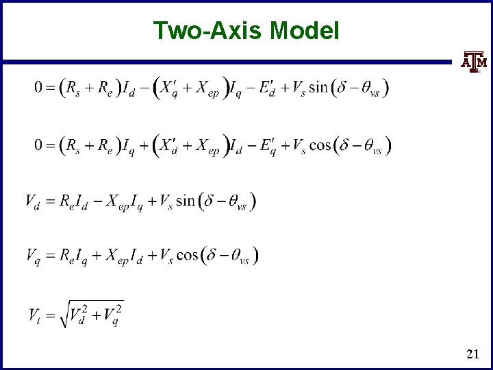 Two-Axis Model 21 