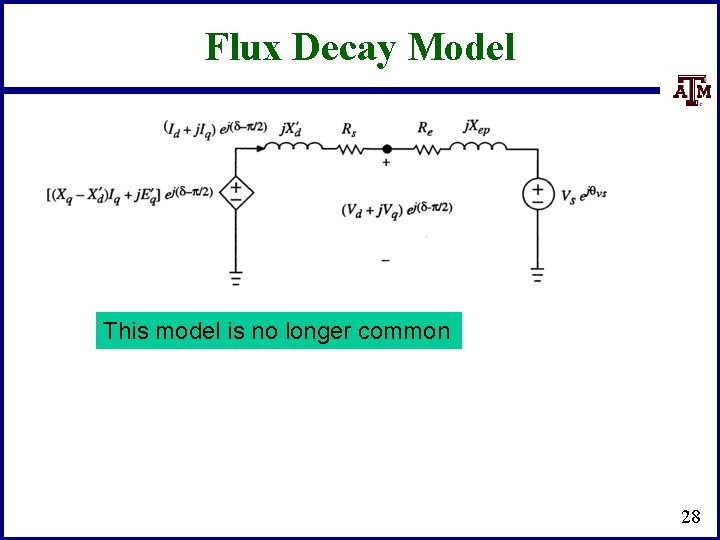 Flux Decay Model This model is no longer common 28 