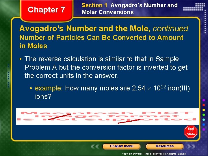 Chapter 7 Section 1 Avogadro’s Number and Molar Conversions Avogadro’s Number and the Mole,