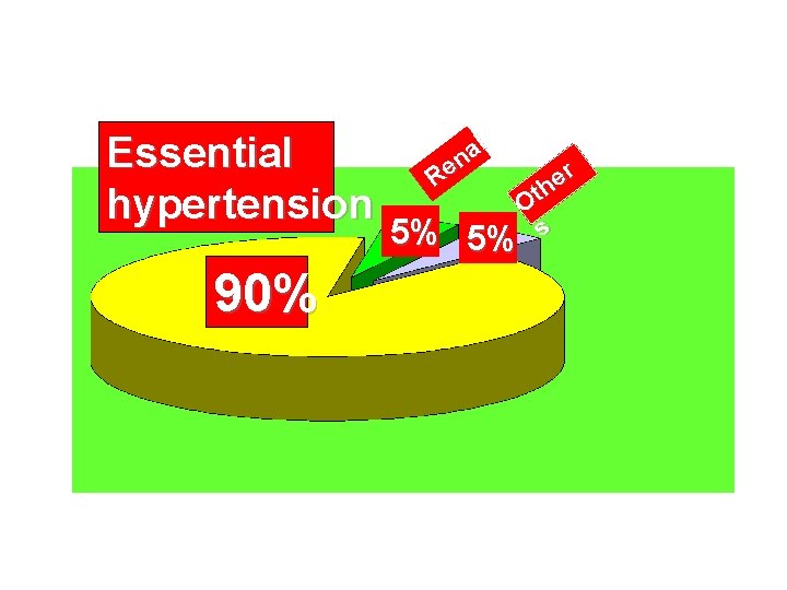 Essential hypertension 90% l a n e R r e h Ot 5% s