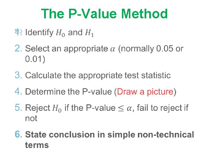 The P-Value Method 