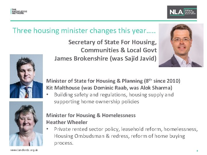 Three housing minister changes this year…. . Secretary of State For Housing, Communities &