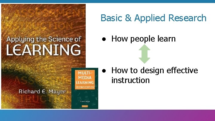 Basic & Applied Research ● How people learn ● How to design effective instruction