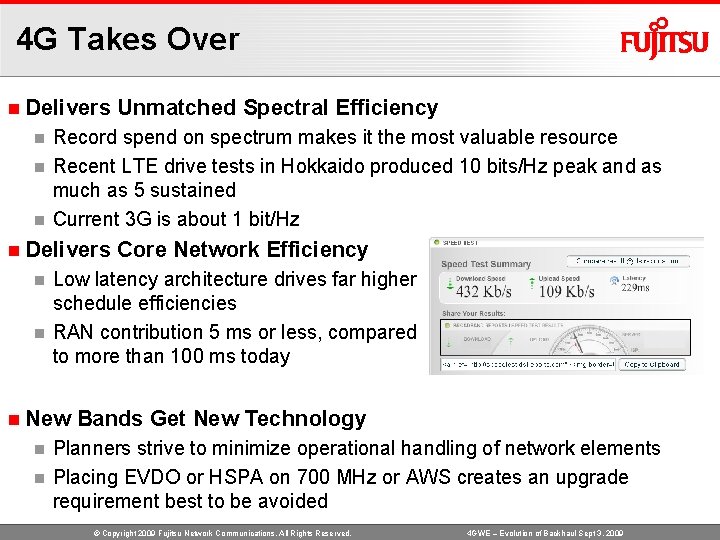 4 G Takes Over n Delivers Unmatched Spectral Efficiency Record spend on spectrum makes