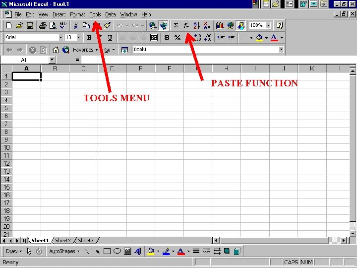 PASTE FUNCTION TOOLS MENU PASTE FUNCTION TOOLS MENU