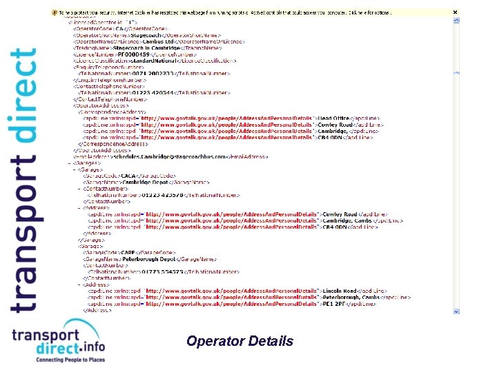 Operator Details 