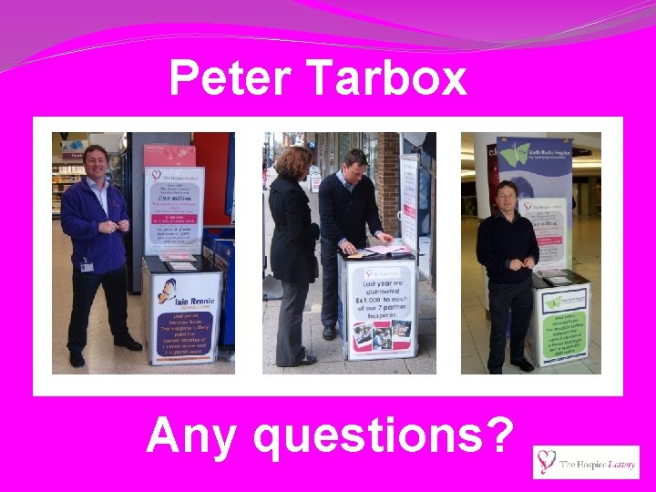 Peter Tarbox Any questions? 