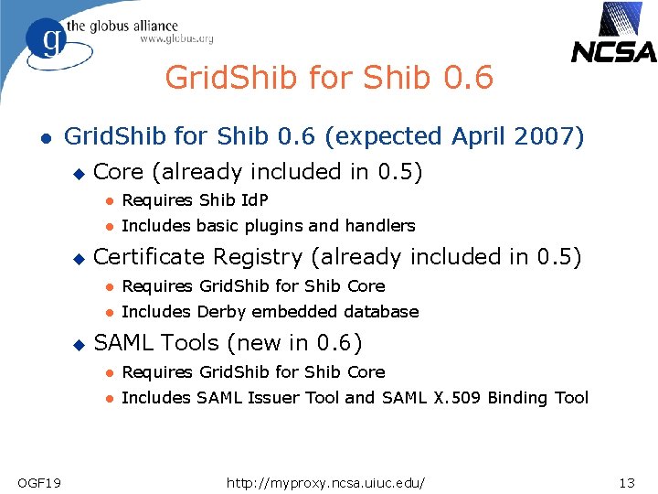 Grid. Shib for Shib 0. 6 l Grid. Shib for Shib 0. 6 (expected