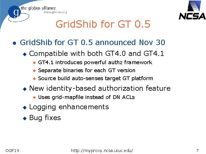 Grid. Shib for GT 0. 5 l Grid. Shib for GT 0. 5 announced