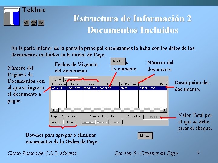 Tekhne Estructura de Información 2 Documentos Incluidos En la parte inferior de la pantalla