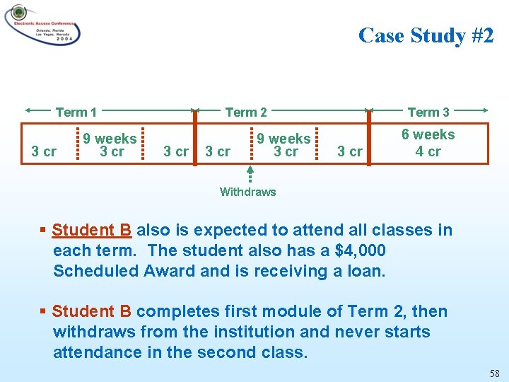 Case Study #2 Term 1 3 cr 9 weeks 3 cr Term 2 3