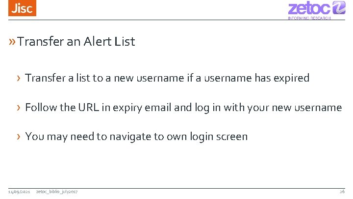 » Transfer an Alert List › Transfer a list to a new username if