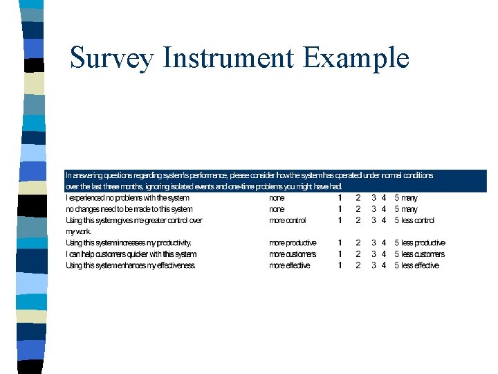 Survey Instrument Example 