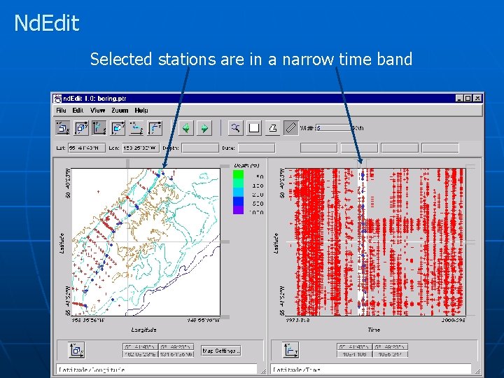 Nd. Edit Selected stations are in a narrow time band 