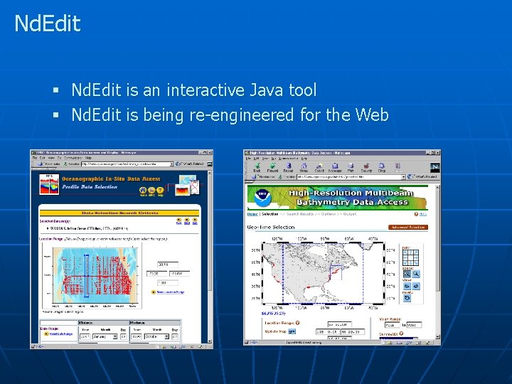 Nd. Edit § Nd. Edit is an interactive Java tool § Nd. Edit is