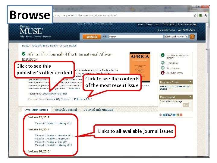 Browse Click to see this publisher’s other content Click to see the contents of