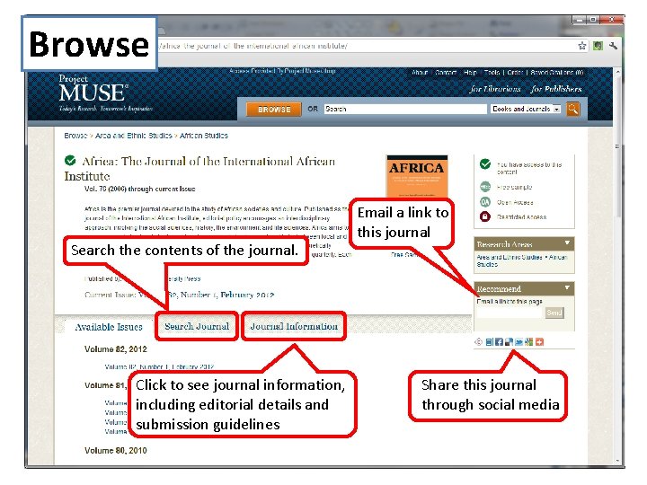 Browse Search the contents of the journal. Click to see journal information, including editorial