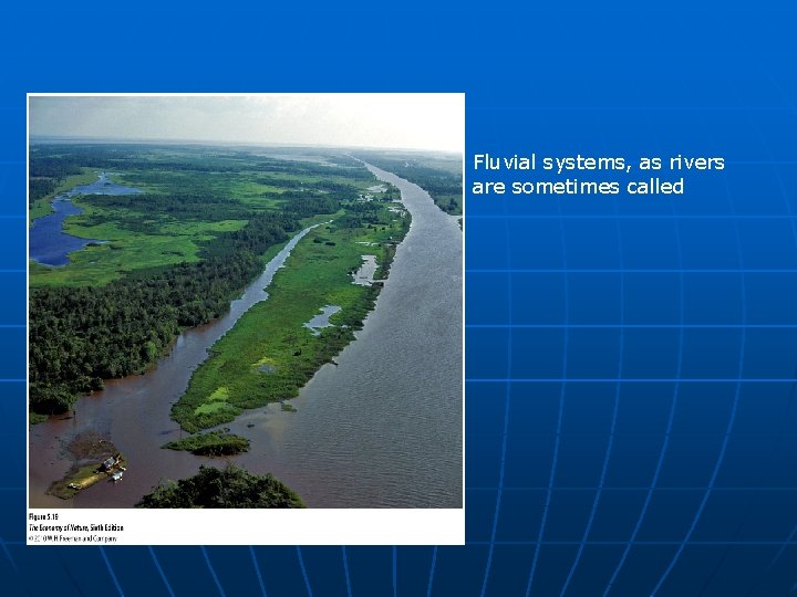 Fluvial systems, as rivers are sometimes called 