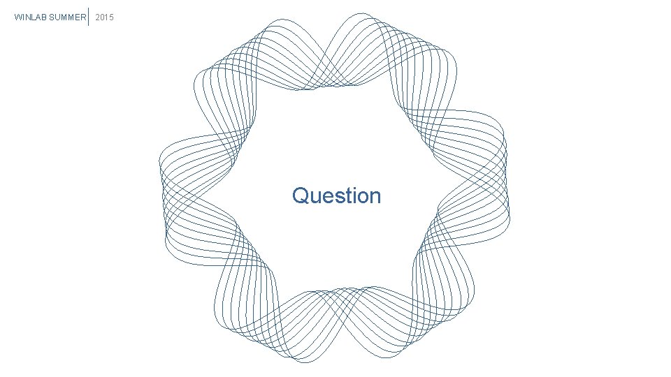 WINLAB SUMMER 2015 Question WINLAB SUMMER 2015 Question