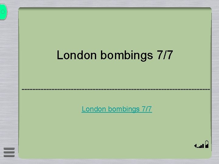 London bombings 7/7 