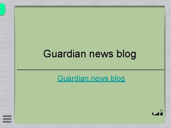 Guardian news blog 