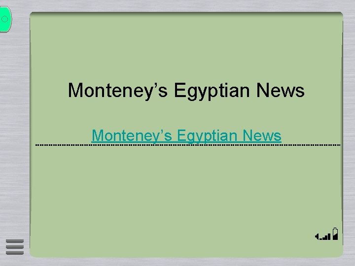 Monteney’s Egyptian News 