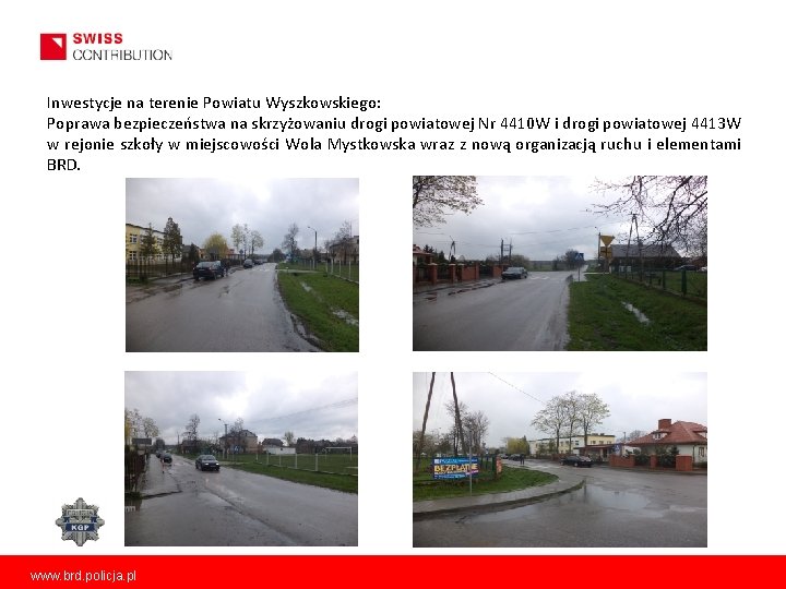 Inwestycje na terenie Powiatu Wyszkowskiego: Poprawa bezpieczeństwa na skrzyżowaniu drogi powiatowej Nr 4410 W