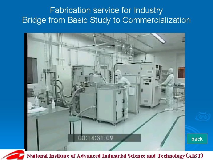 Fabrication service for Industry Bridge from Basic Study to Commercialization back National Institute of