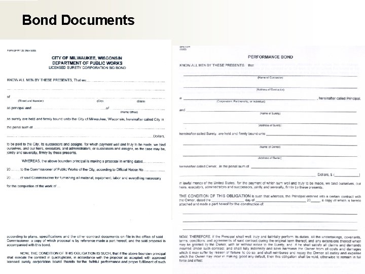 Bond Documents 