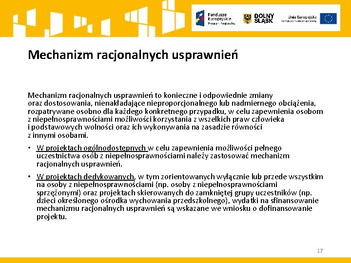 Mechanizm racjonalnych usprawnień to konieczne i odpowiednie zmiany oraz dostosowania, nienakładające nieproporcjonalnego lub nadmiernego