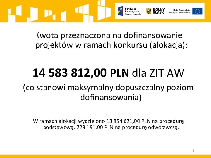 Kwota przeznaczona na dofinansowanie projektów w ramach konkursu (alokacja): 14 583 812, 00 PLN