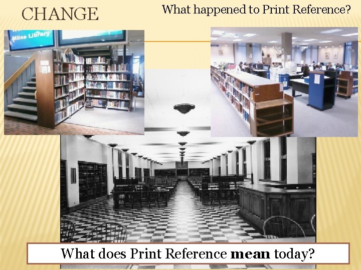 CHANGE What happened to Print Reference? What does Print Reference mean today? 