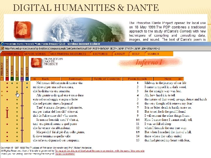 DIGITAL HUMANITIES & DANTE 