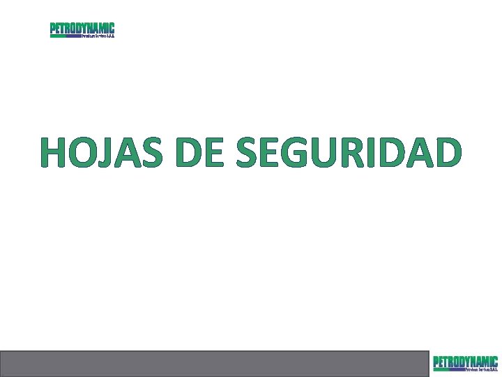 HOJAS DE SEGURIDAD 