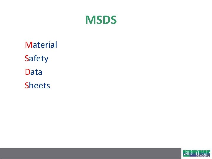 MSDS Material Safety Data Sheets 