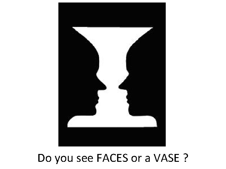 Do you see FACES or a VASE ? 