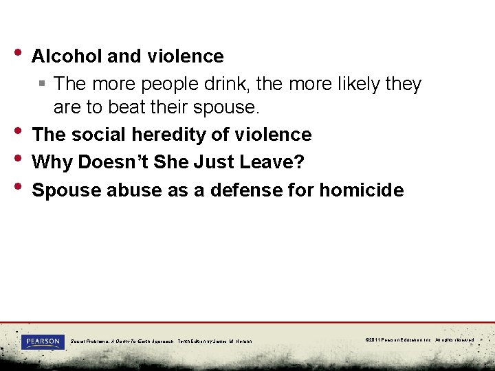  • Alcohol and violence • • • § The more people drink, the