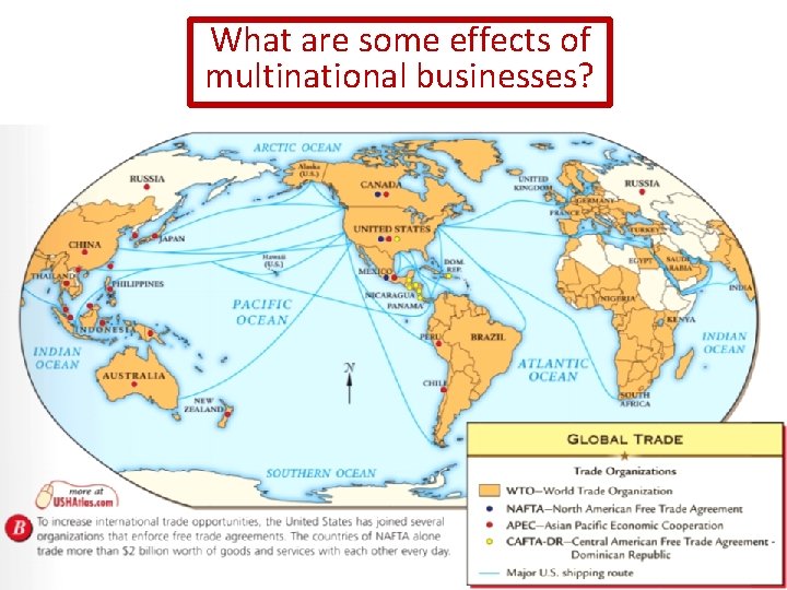 What are some effects of multinational businesses? 